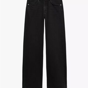 Zara Black Flare Wide Leg Jeans